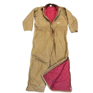 Carhartt Men’s Insulated Coveralls Size 52 Reg X01 BRN USA Vintage - UNION Made - Picture 1 of 13