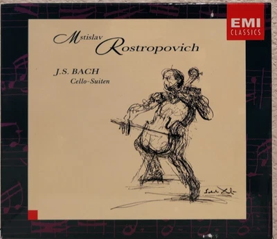 Mstislav Rostropovich: J. S. Bach Cello-Suiten (EMI Classic 2 CD Set, 1995) Foto 1 de 4