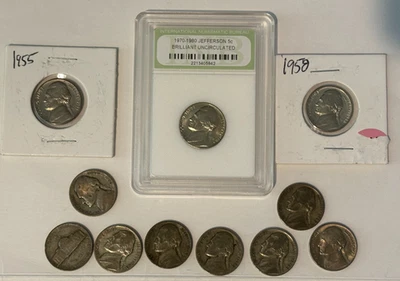 1943-1958 Jefferson Nickels (Lot of 11) - Image 1 of 4