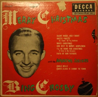 BING CROSBY *Merry Christmas* w/ ANDREWS SISTERS  Holiday 45 EP on DECCA ED-547 - Image 1 of 4