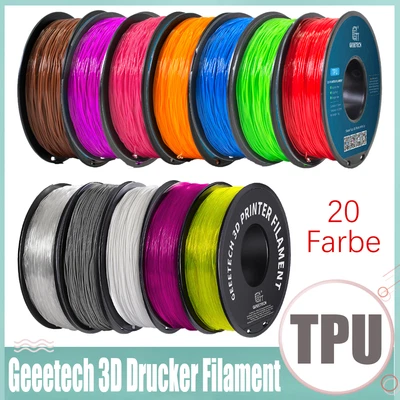 Geeetech Impresora 3D TPU Filamento Flexible 1.75mm 1KG/rollo 23 Color Elegir Nuevo