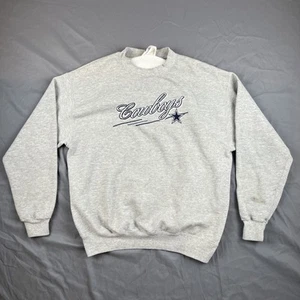 Vintage Dallas Cowboys Sweatshirt mit Rundhalsausschnitt Größe Medium Pullover grau CSA - Bild 1 von 16