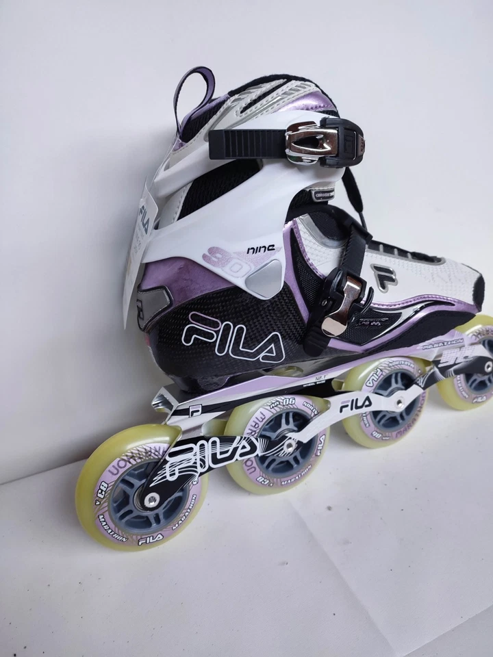 Fila Nine 100 Lady Black Marathon Line Speedskate Inliner Skates Gr. 39 7022