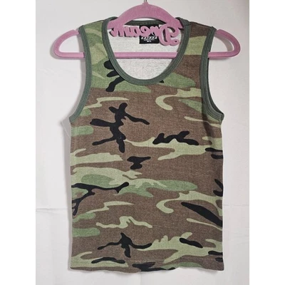 Camiseta sin mangas para mujer Rothco M/L verde camuflaje ejército militar Foto 1 de 4