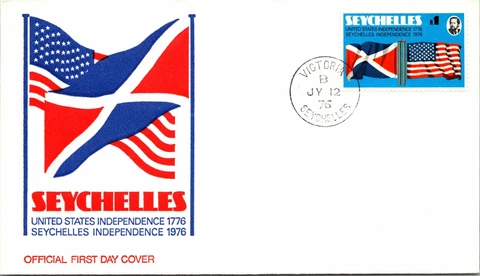 Seychelles FDC 1976 - US Independence 1776/Seychelles Ind 1976 - F28889 Cover