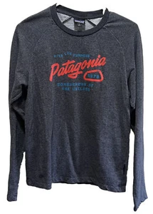 Patagonia Splitter Script Lightweight Sweatshirt Grey Men's XS - Picture 1 of 3