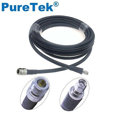 PureTek® HDF400 RP-SMA To N-Female 868mHz Antenna Cable Compatible With LMR400 • 29.95£