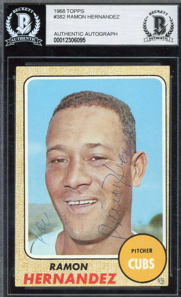 Ramon Hernandez Beckett BAS Signed 1968 Topps Autograph - Image 1 of 1
