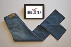 Hollister Womens Jeans Crop Skinny Blue Denim Distressed Salt Washed W24 L26 - Picture 1 of 13