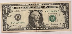 Good  One Dollar Bill 2001 —57160660 - Picture 1 of 1