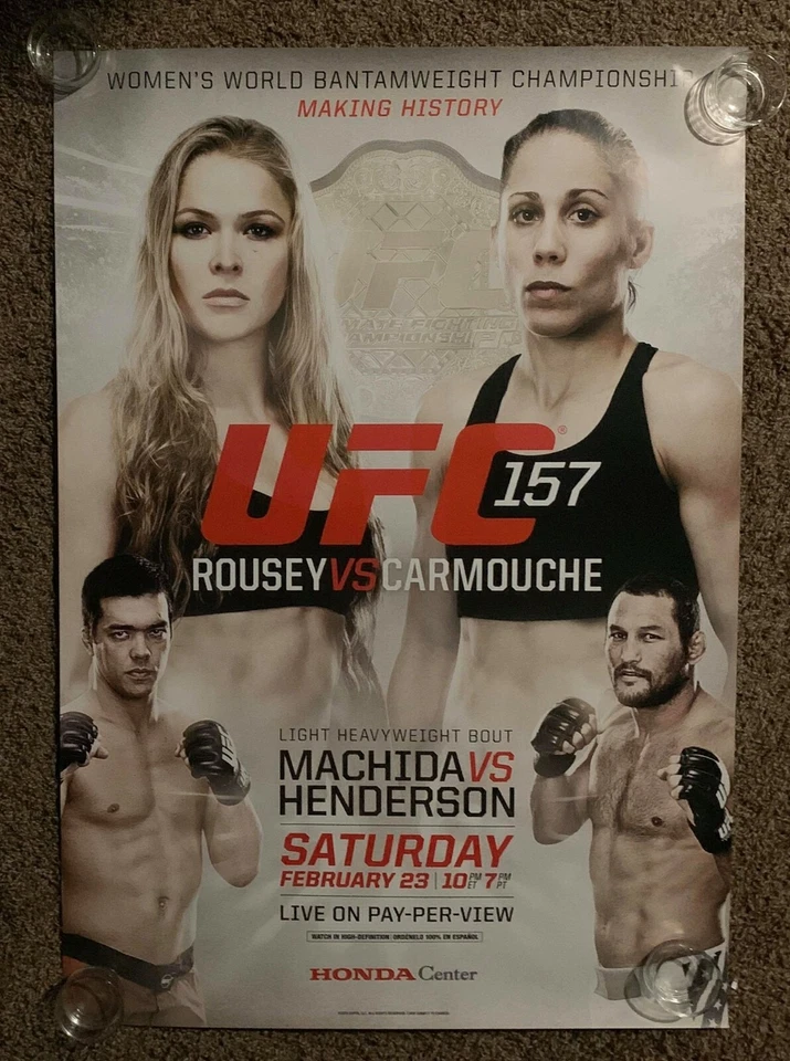 Póster oficial UFC 157 Ronda Rousey vs Carmouche 27x39 (casi como nuevo) Foto 1 de 1