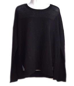 Suéter grande para mujer MICHAEL Michael Kors panel de malla merino cachemir mezcla de lana - Imagen 1 de 11