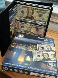 2004 SERIES KANSAS CITY $20 & $50 EVOLUTIONS SET MATCHING LOW SERIAL 00002125 - Picture 1 of 3