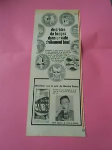 Publicitté Advertising 1966 Café Maurice de droles de badges dans un café - Foto 1 di 1