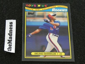 1991 Topps Toy R Us Rookies Delino DeShields Baseball Card #7 Montreal Expos