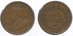 1923 George V One Penny Australia - E31475 - Picture 1 of 3