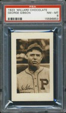 1923 V100 Willard's Chocolate George Gibson PSA 8 Pittsburgh Pirates