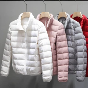 Women Coat Ladies Duck Down Jacket Ultralight Stand Collar Puffer Jacket 2XS-XL - Picture 1 of 18