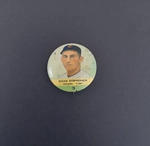 1932 Orbit Gum Baseball PR2 Button Pin #3 Riggs Stephenson Chicago Cubs - Picture 1 of 5