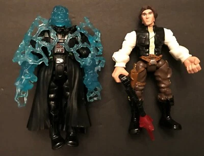  2 Star Wars Hero Mashers 6” Figures  Darth Vader Hans Solo - Image 1 of 2
