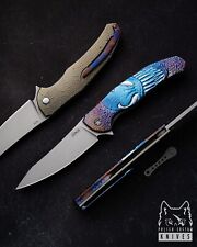 CUSTOM FOLDING KNIFE FOLDER ISHTAR 3 VENOM M390 HERMAN PIMPED by MICHO