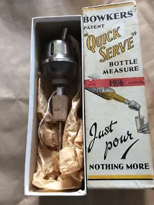 Vintage Bowkers “Quick Serve” Bottle Measure Boxed Item.New Old Stock.See Photos - Picture 1 of 12