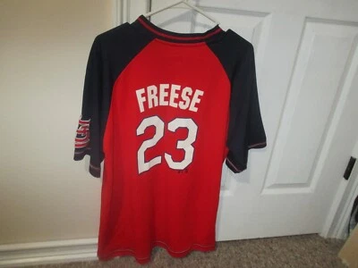 St. Louis Cardinals David Freese pull over women's jersey red white and blue - Image 1 of 4