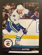 Brandon SUTTER 2017-18 Upper Deck Series 1 Hockey #179 Vancouver Canucks