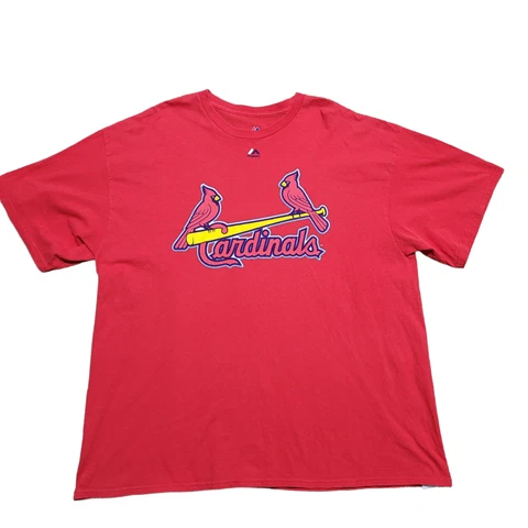 Majestic MLB St. Louis Cardinals Molina #4 T-Shirt Red Short Sleeve Men Size 2XL Cover