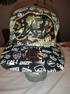 Cali California Republic Snapback Cap Camouflage Bear GM fashions - Picture 1 of 7