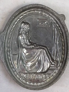 Whistler's Mother 1187 Vintage Pewter Ice Cream Mold, E and Co NY Eppelsheimer - Picture 1 of 5