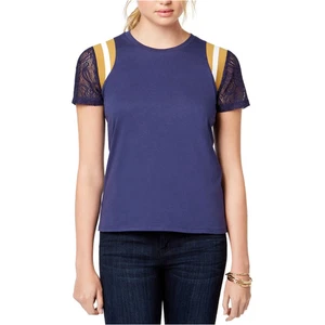 Rebellious One Lace Sleeve Striped Shoulder Top Juniors Size Medium - Picture 1 of 1