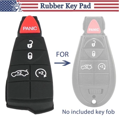 Repuesto para Dodge Challenger M3N5WY783X 2008-2014 llavero almohadilla de goma 5 botones Foto 1 de 4