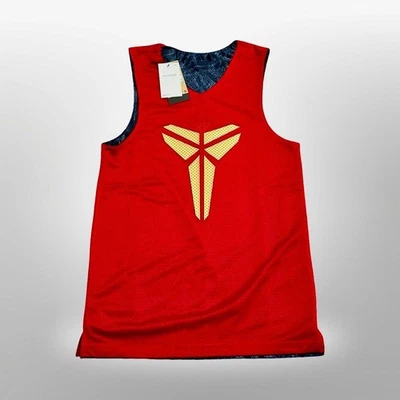 Camiseta sin mangas reversible Nike Kobe Bryant Mamba para hombre pequeña roja negra baloncesto Foto 1 de 4