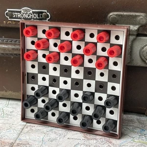Vintage Travel Game Checkers Draughts Campervan Retro 1960s - Picture 1 of 8