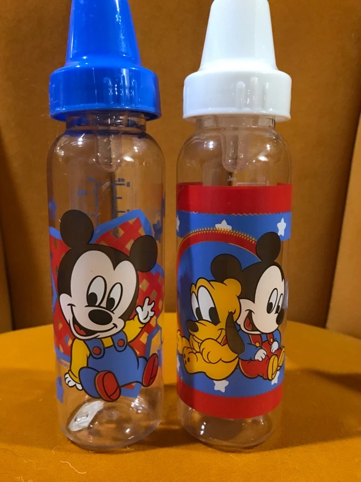 винтажный * новый 1984 Disney baby 8 унций бутылочка disney baby Микки Плуто - Изображение 1 из 1
