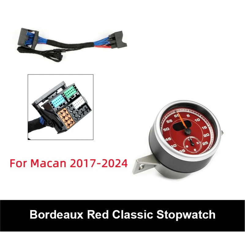Спортивный хронограф секундомер смонтирован приборной панели часы для Porsche Macan 95B 2014-2024 - Изображение 1 из 4