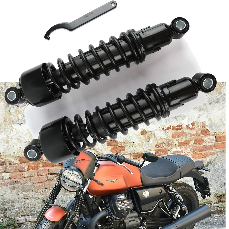 Amortiguadores traseros negros brillantes de 11,75" para Harley Electra Glide Street Glide Tour Glide Foto 1 de 4