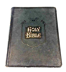 AJ Holman Holy Bible KJV 1937 Self Pronouncing Reference Dictionary Index 10x12 - Picture 1 of 23