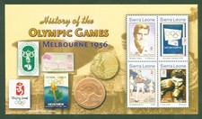 Sierra Leone 2008 - Olympia Melbourne 1956 - Boxen Leichtathletik - Nr. 5009-12
