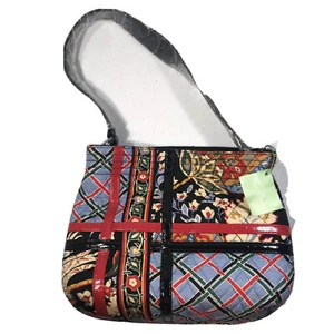 Vera Bradley Tote Handbag Sweet Versailles Purse Bag Patent Leather Handle Nice - Picture 1 of 12