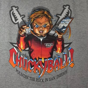 CHUCKYBALL Tampa Bay Buccaneers 2003 Super Bowl vtg Shirt Men's XL NFL FOOTBALL - Picture 1 of 8
