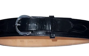 Gould &Goodrich B115-40 Ranger Belt Smooth Black Leather 2 1/8” Men’s 40 Chrome - Picture 1 of 3