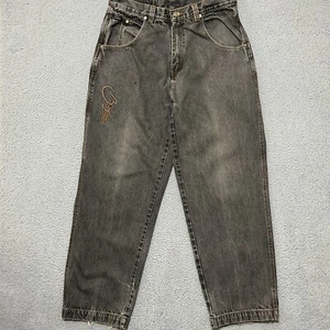 Vintage Brooklyn Xpress Jeans Men 36x30 (Fit 35x30) Black Baggy Hip Hop Y2K - Picture 1 of 13