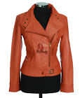 TARA Ladies Soft Leather Jacket 100% Real Leather Biker's Designer Jacket 4110