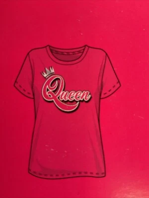 Camiseta feminina “Rainha” rosa com coroa. Bobbie Brooks tamanho pequeno novo com etiquetas - Imagem 1 de 3