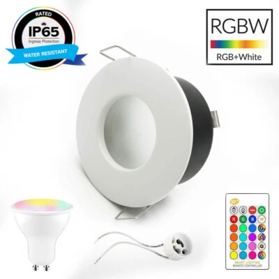 Faretto Cromoterapia incasso LED RGB 8W + LUCE BIANCA impermeabile IP65 doccia - Immagine 1 di 4