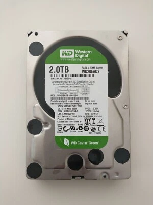 WD Caviar Green 2TB Hard Drive HDD 3.5" SATA 3Gb/s 32MB Cache 5400RPM WD20EADS - Image 1 of 2