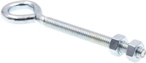 10-pack Heavy-Duty Eye Bolts With Nuts, 1/4 inch-20 X 4 inch, Zinc Plated Steel - Picture 1 of 2