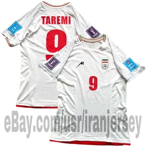 2022 IRAN Authentic Home Jersey #9 MEHDI TAREMI World Cup (SLIM FIT) WHITE NEW - Picture 1 of 20